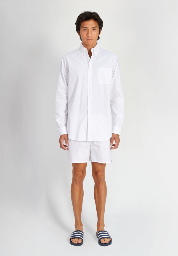 Sleepy Jones Penn Shirt In White Oxford