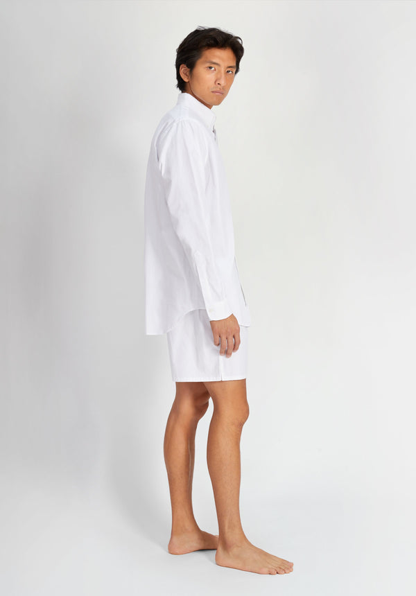 Sleepy Jones Penn Short In White Oxford