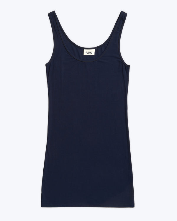 sleepy jones Rib Tank Dress in Navy