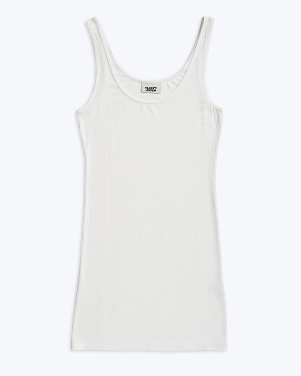 sleepy jones Rib Tank Dress in White