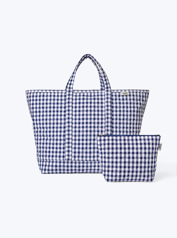 Sleepy Jones Weekender Bag In Quilted Gingham