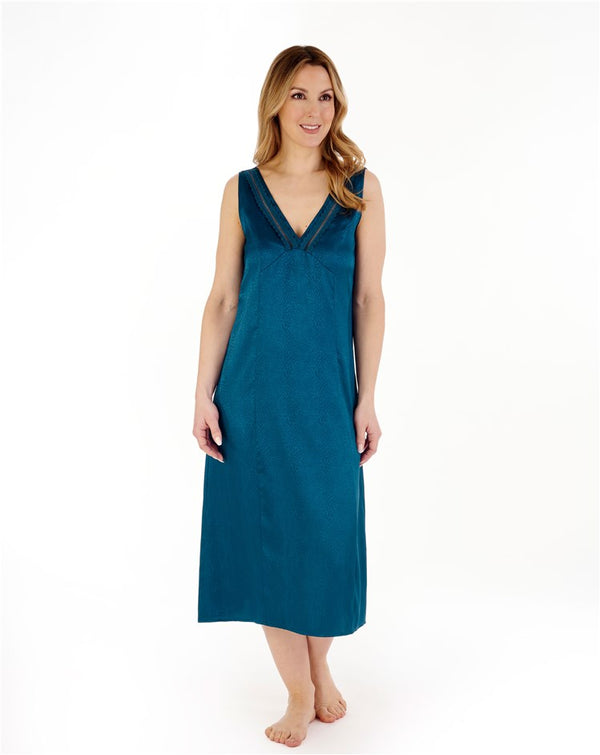slenderella Animal Jacquard Satin 45" Nightdress GL88721