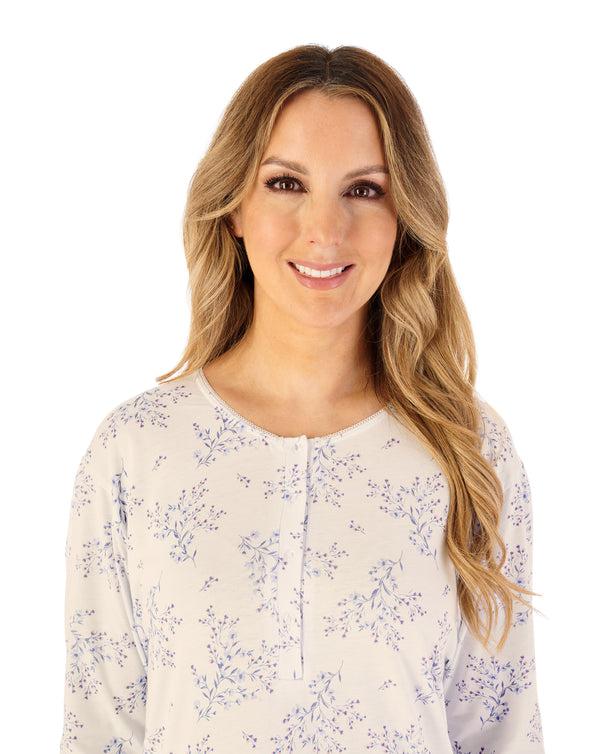 Slenderella Bamboo Cotton Floral 45" Jersey Nightdress ND08127