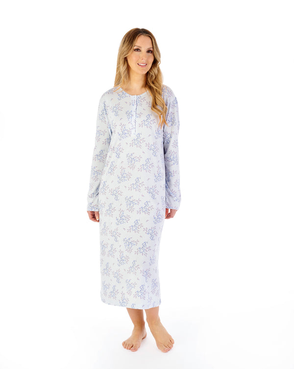 Slenderella Bamboo Cotton Floral 45" Jersey Nightdress ND08127