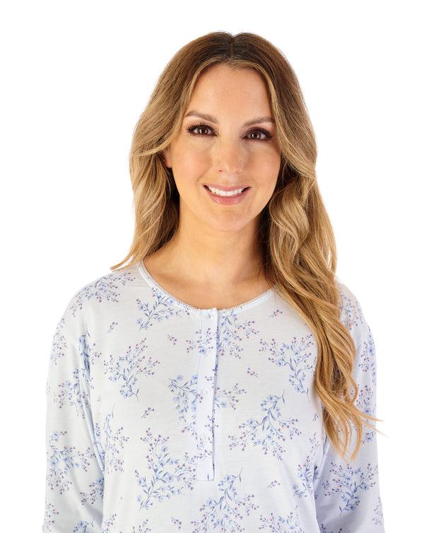 Slenderella Bamboo Cotton Floral 45" Jersey Nightdress ND08127