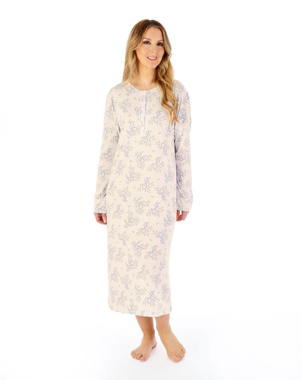 slenderella Bamboo Cotton Floral 45" Jersey Nightdress ND08127