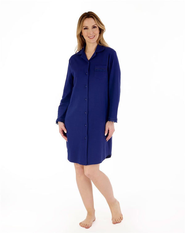 Slenderella Bold Floral Flannel & Interlock 38" Woven Nightshirt NS88206