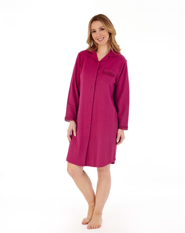 slenderella Bold Floral Flannel & Interlock 38" Woven Nightshirt NS88206