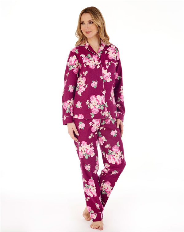 slenderella Bold Floral Tailored Pyjama Woven PJ88208