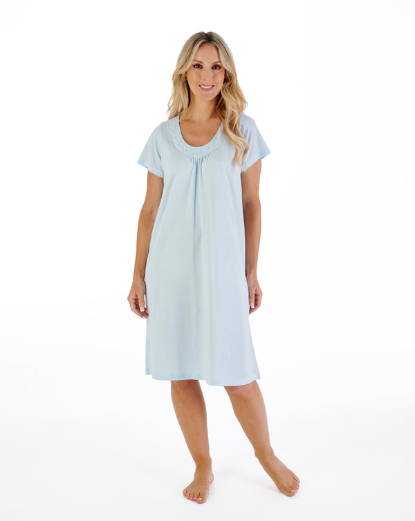 Slenderella Broderie Anglaise 42" Jersey Nightdress ND07107