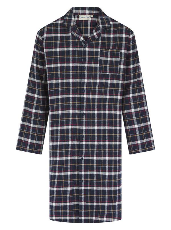 slenderella Brushed Check 42" Button Through Woven Nightshirt WR04805