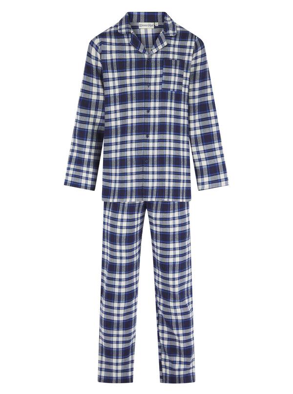slenderella Brushed Check Print Woven Tailored Pyjama WR04811