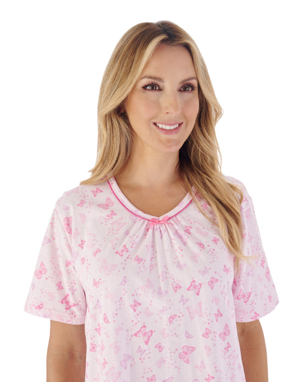 Slenderella Butterfly Print 38" Jersey Nightdress ND03100