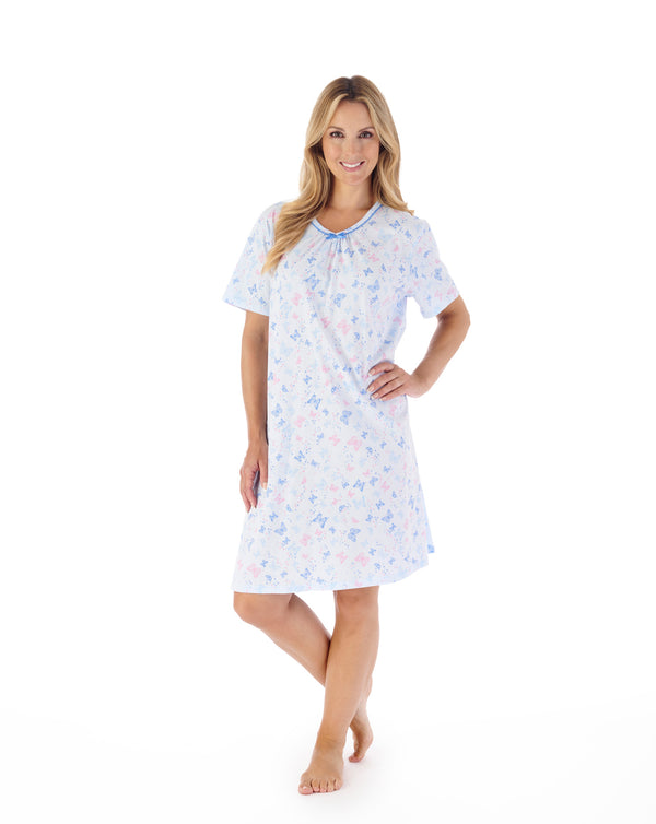 Slenderella Butterfly Print 38" Jersey Nightdress ND03100