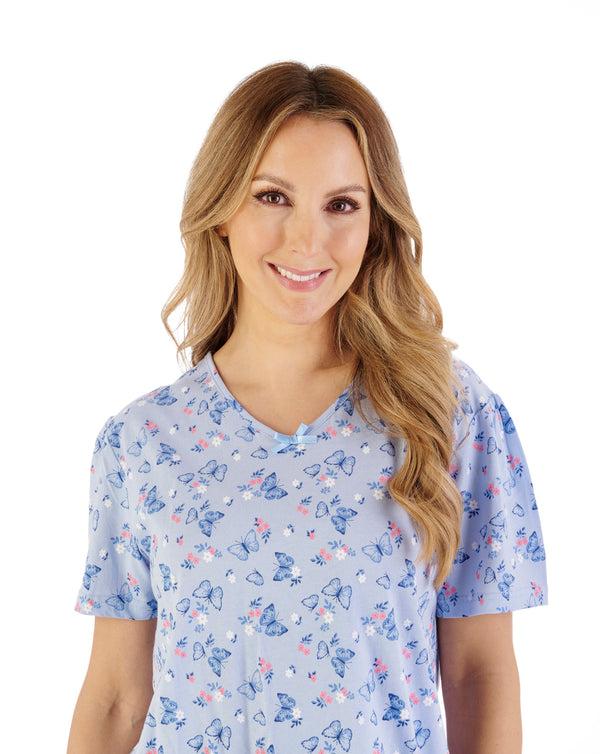 Slenderella Butterfly Print 40" Jersey Nightdress ND07111