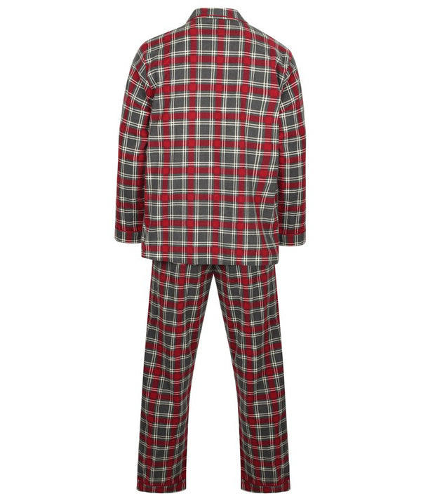 Slenderella Check Flannel Tailored Jersey Pyjama WR2802