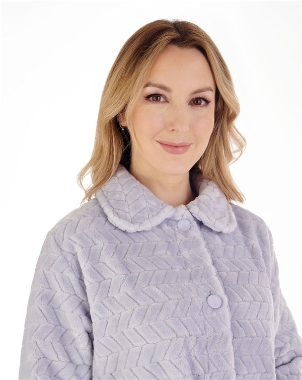 Slenderella Chevron Pattern 25" Button Through Bedjacket BJ88315