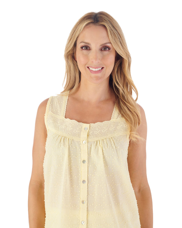 Slenderella Circular Dobby Dot Woven Pyjama Set PJ01233