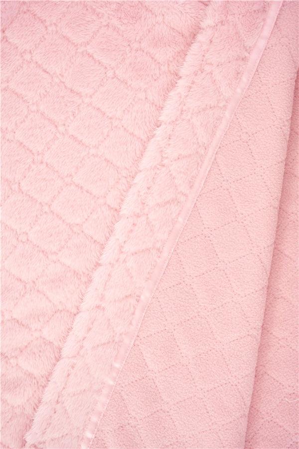 Slenderella Diamond Flannel Fleece 46" Wrap Housecoat HC88352