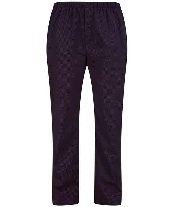 Slenderella Diamond Geo Print Jersey Top & Woven Trouser Pyjama Set WR88832