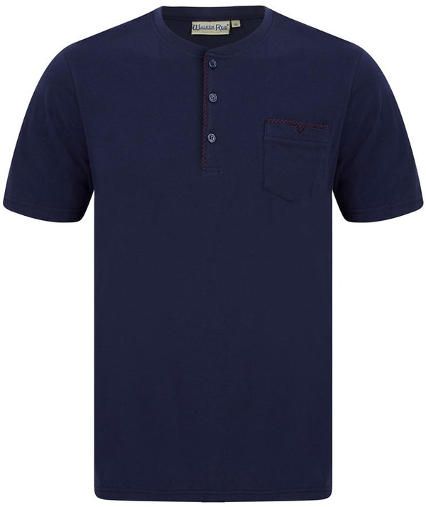 slenderella Diamond Geo Print Jersey Top & Woven Trouser Pyjama Set WR88832