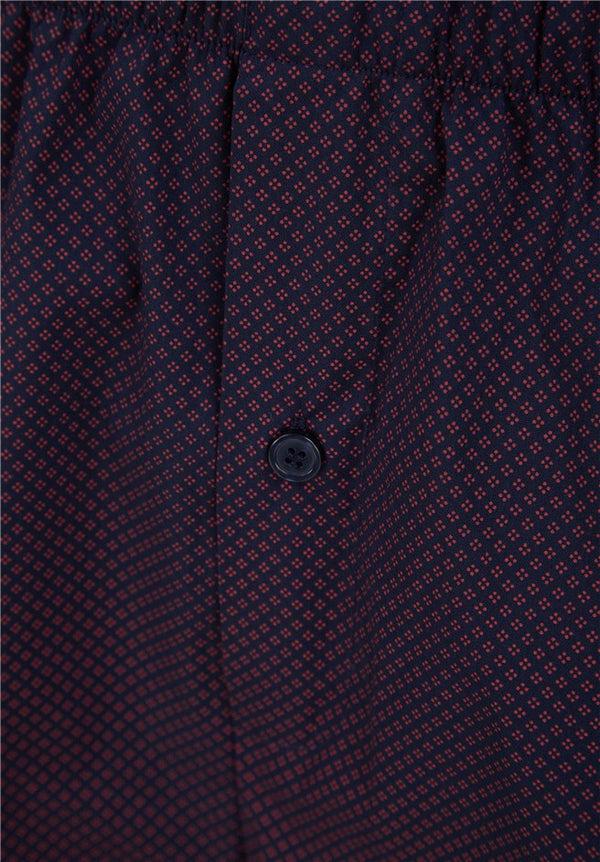 Slenderella Diamond Geo Print Tailored Button Through Woven Pyjama WR88833