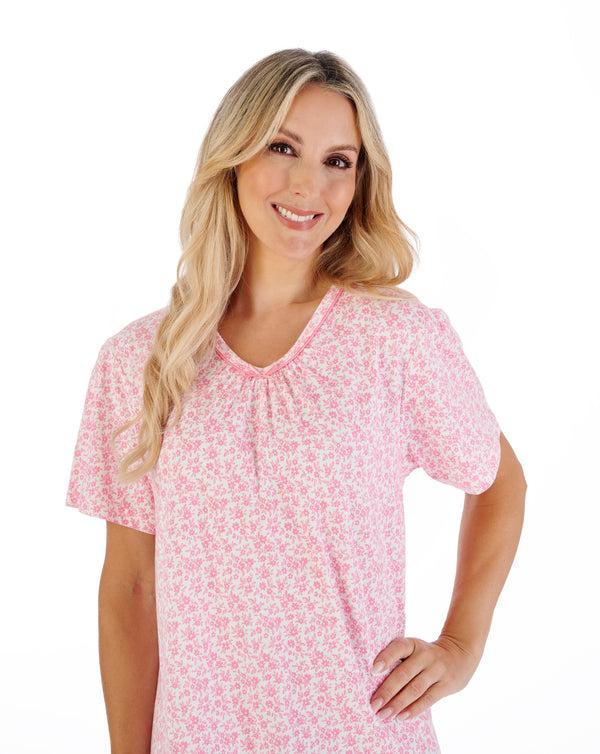 Slenderella Ditsy Floral 42" Jersey Nightdress ND07101