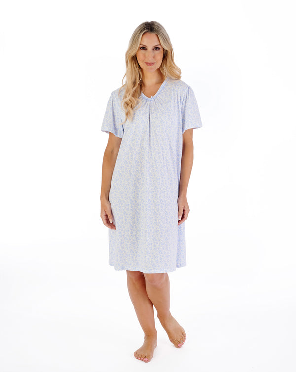 Slenderella Ditsy Floral 42" Jersey Nightdress ND07101