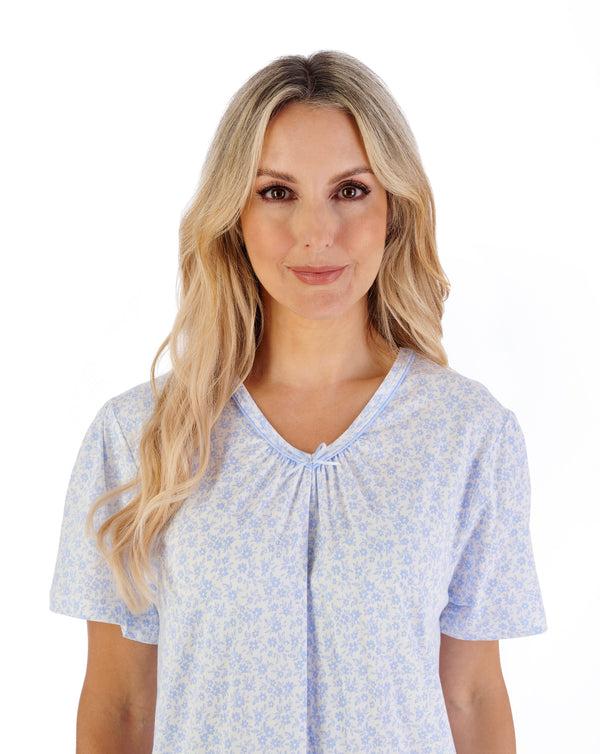 Slenderella Ditsy Floral 42" Jersey Nightdress ND07101