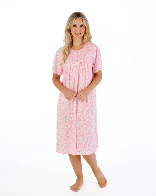 Slenderella Ditsy Floral 42" Jersey Nightdress ND07102
