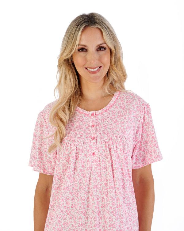 Slenderella Ditsy Floral 42" Jersey Nightdress ND07102