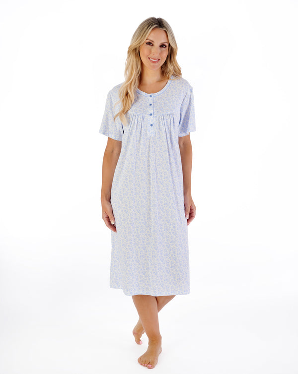 slenderella Ditsy Floral 42" Jersey Nightdress ND07102