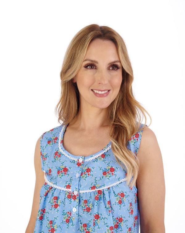 Slenderella Ditsy Floral Print 42" Woven Nightdress ND05226