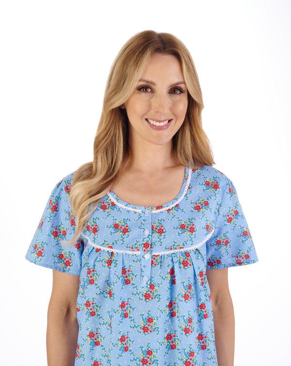 Slenderella Ditsy Floral Print 42" Woven Nightdress ND05227