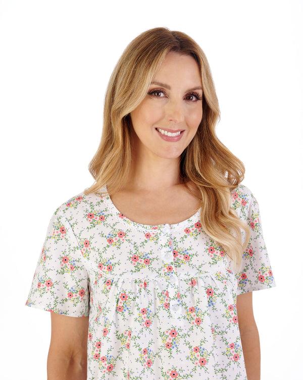 Slenderella Ditsy Floral Print 42" Woven Nightdress ND05227
