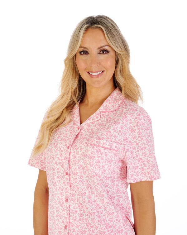 Slenderella Ditsy Floral Tailored Jersey Pyjama PJ07103