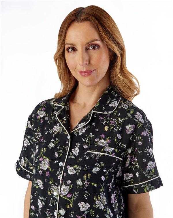 Slenderella Ditsy Floral Tailored Woven Pyjama PJ55276