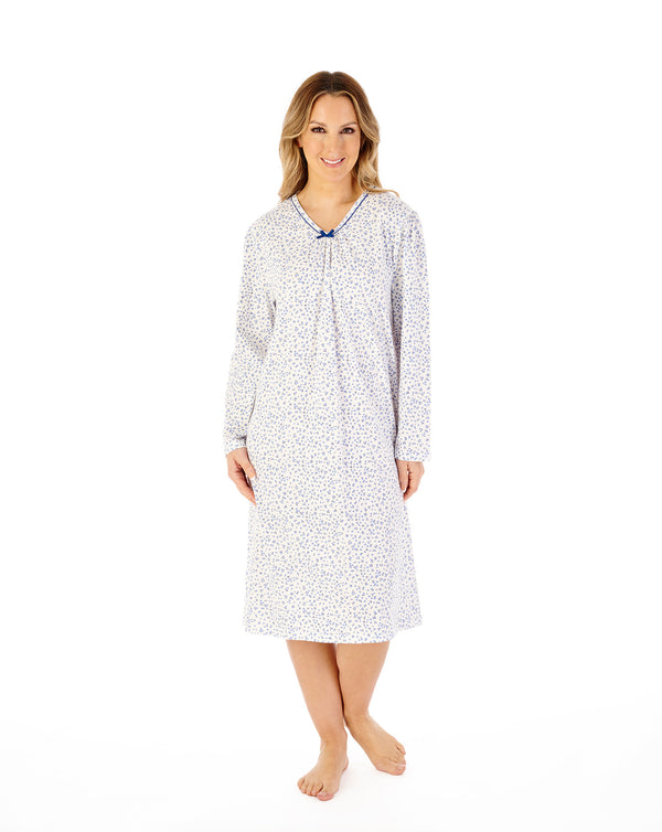 slenderella Ditsy Print 42" Jersey Nightdress ND08100