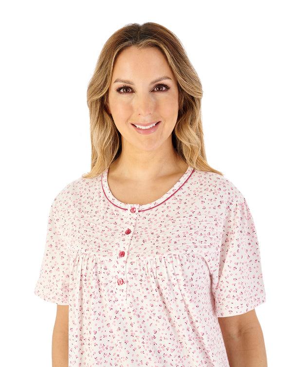 Slenderella Ditsy Print 42" Jersey Nightdress ND08101
