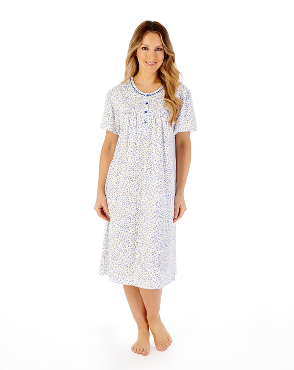 Slenderella Ditsy Print 42" Jersey Nightdress ND08101