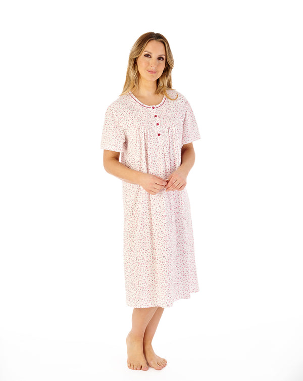 slenderella Ditsy Print 42" Jersey Nightdress ND08101
