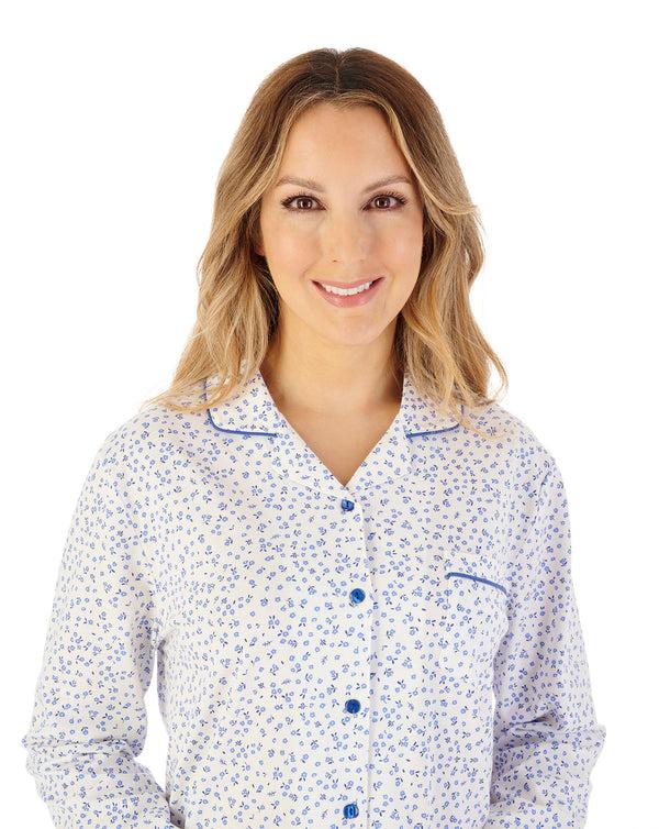 Slenderella Ditsy Print Tailored Jersey Pyjama PJ08103