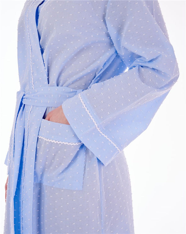 Slenderella Dobby Dot 50" Woven Kimono Wrap HC77235L