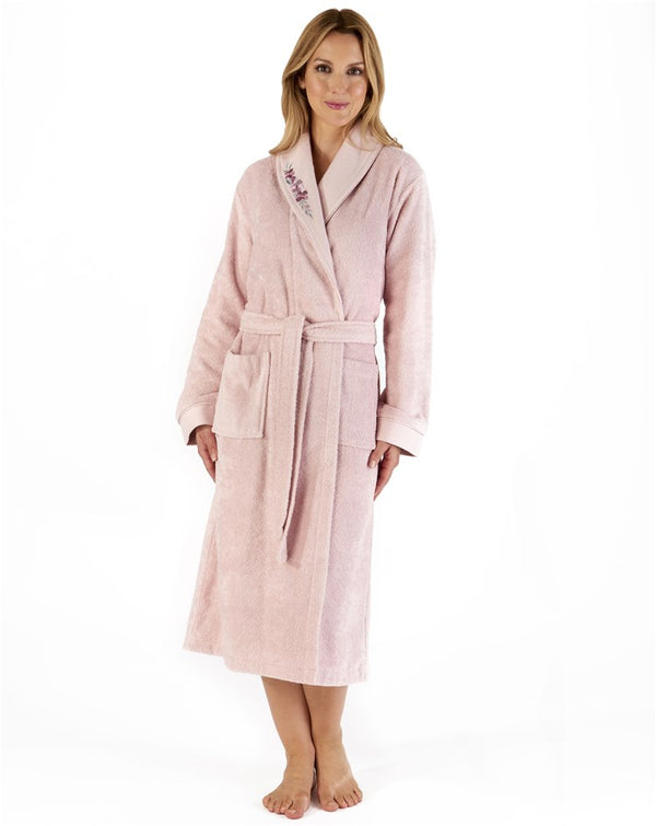 Slenderella Embroidered 46" Shawl Collar Wrap HC66355