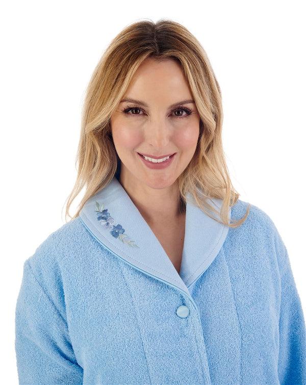 Slenderella Embroidered Button Through Bedjacket BJ66357