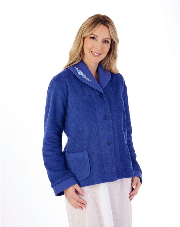 Slenderella Embroidered Button Through Bedjacket BJ66357