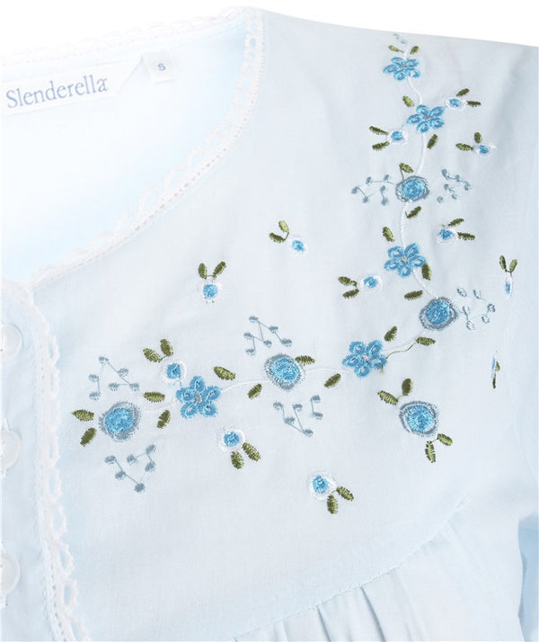 Slenderella Embroidered Yoke Woven Pyjama Set PJ3271