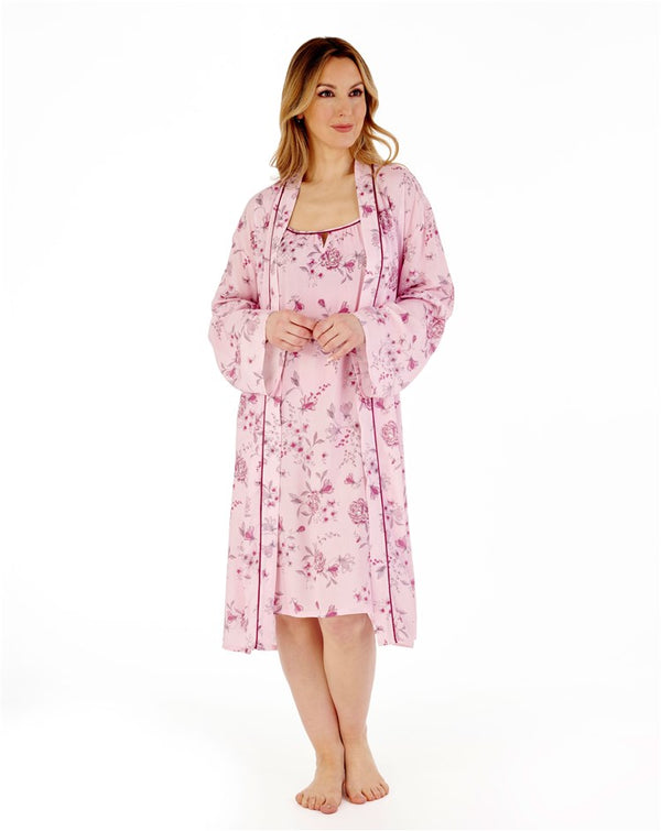 Slenderella Floral 38" Woven Viscose Chemise GL88710