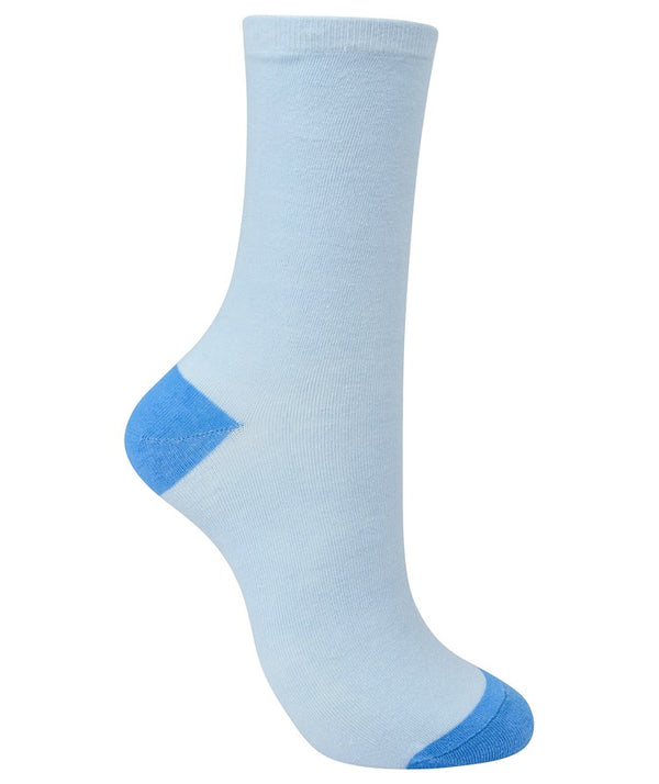 Slenderella Floral And Solid Colour Sock (2 Pair Pack) LS176