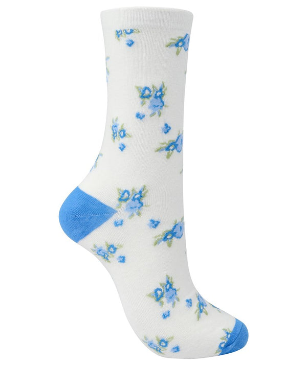 slenderella Floral and Solid Colour Sock (2 Pair Pack) LS176